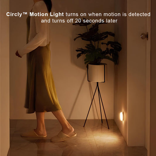 VixxenDecor Circly Motion Light mounted in a hallway